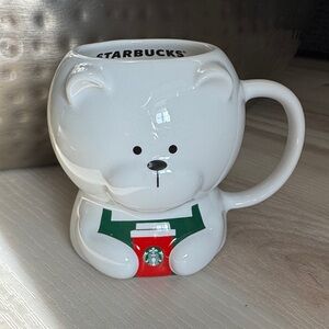 NWT Starbucks 2025 Holiday White Bearista Bear Ceramic Mug - 12 oz